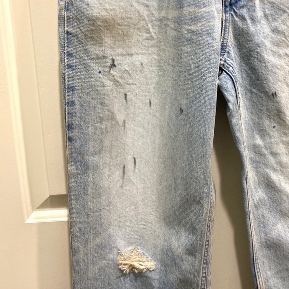 Everlane The 90’s Way High Jean Paint Splatter No Stretch Denim Jeans Size 29 - Picture 4 of 14